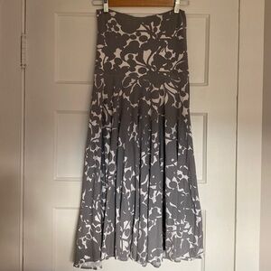 J Crew strapless grey/white floral dress - size large